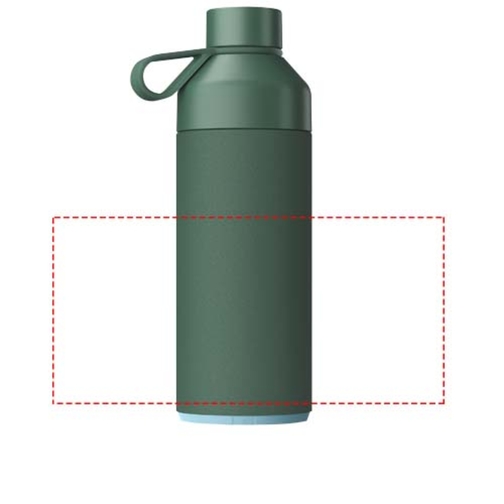 Big Ocean Bottle 1 L Vakuumisolierte Flasche , waldgrün, Recycled stainless steel, 25% PET Kunststoff, 50% Recycelter PET Kunststoff, 25% Silikon Kunststoff, 26,20cm (Höhe), Bild 6