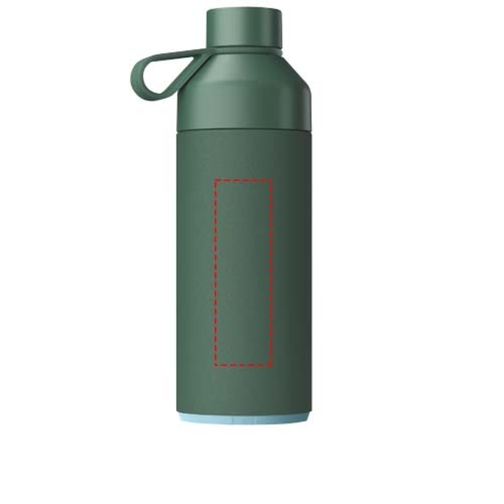 Big Ocean Bottle 1 L Vakuumisolierte Flasche , waldgrün, Recycled stainless steel, 25% PET Kunststoff, 50% Recycelter PET Kunststoff, 25% Silikon Kunststoff, 26,20cm (Höhe), Bild 7
