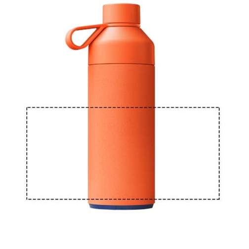 Big Ocean Bottle 1 L Vakuumisolierte Flasche , sun orange, Recycled stainless steel, 25% PET Kunststoff, 50% Recycelter PET Kunststoff, 25% Silikon Kunststoff, 26,20cm (Höhe), Bild 6
