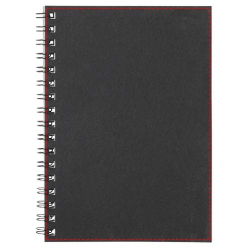 Desk-Mate® A6 Farbiges Recyceltes Notizbuch Mit Spiralbindung , schwarz, Recyceltes Papier, Karton, 14,80cm x 0,50cm x 10,50cm (Länge x Höhe x Breite), Bild 11