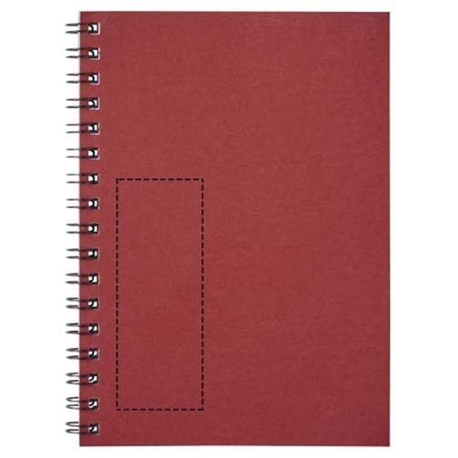 Desk-Mate® A6 Farbiges Recyceltes Notizbuch Mit Spiralbindung , rot, Recyceltes Papier, Karton, 14,80cm x 0,50cm x 10,50cm (Länge x Höhe x Breite), Bild 6