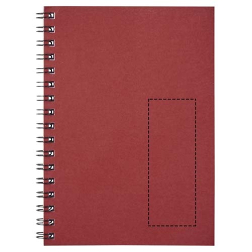 Desk-Mate® A6 Farbiges Recyceltes Notizbuch Mit Spiralbindung , rot, Recyceltes Papier, Karton, 14,80cm x 0,50cm x 10,50cm (Länge x Höhe x Breite), Bild 7