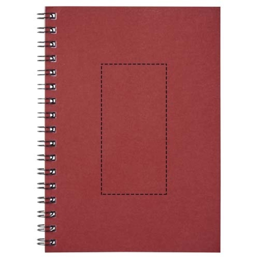 Desk-Mate® A6 Farbiges Recyceltes Notizbuch Mit Spiralbindung , rot, Recyceltes Papier, Karton, 14,80cm x 0,50cm x 10,50cm (Länge x Höhe x Breite), Bild 5