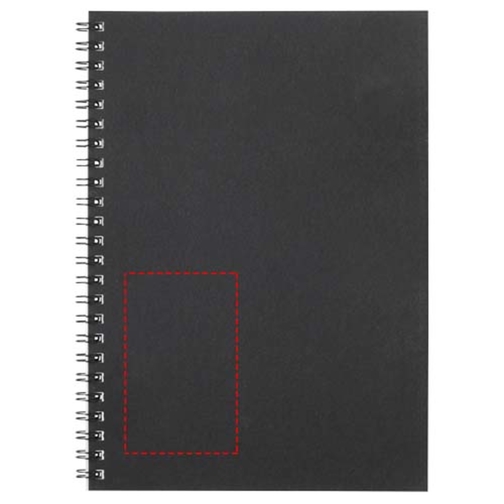 Desk-Mate® A5 Farbiges Notizbuch Mit Spiralbindung , schwarz, Recyceltes Papier, Karton, 21,00cm x 0,50cm x 14,80cm (Länge x Höhe x Breite), Bild 8