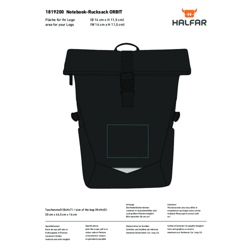 sac à dos pour ordinateur portable ORBIT, Image 10