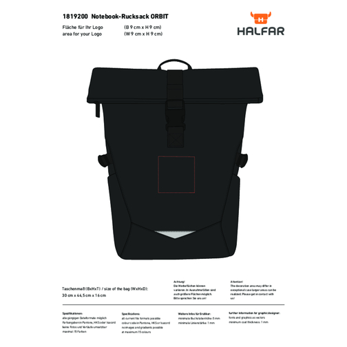 sac à dos pour ordinateur portable ORBIT, Image 11