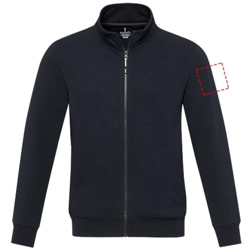 Maglione unisex in tessuto riciclato a cerniera intera Galena, Immagine 12