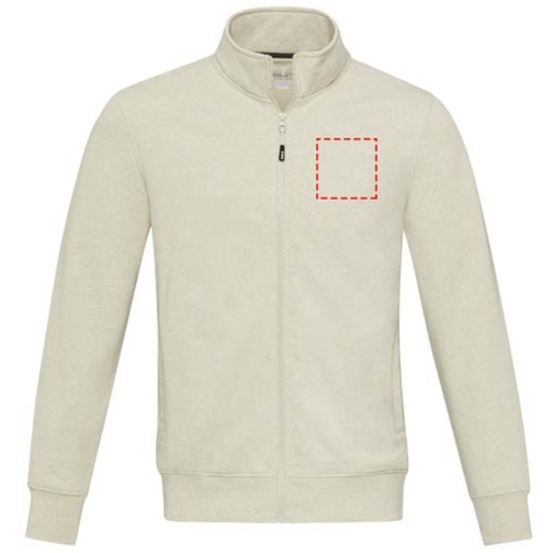 Galena Sweatjacke Aus Recyceltem Material Unisex , oatmeal, Strick 50% Recyclingbaumwolle, 50% Recyceltes Polyester, 320 g/m2, 3XL, , Bild 17