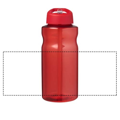 H2O Active® Eco Big Base 1L Sportflasche Mit Ausgussdeckel , rot, PCR Kunststoff, 72% PP Kunststoff, 17% SAN Kunststoff, 11% PE Kunststoff, 21,80cm (Höhe), Bild 5