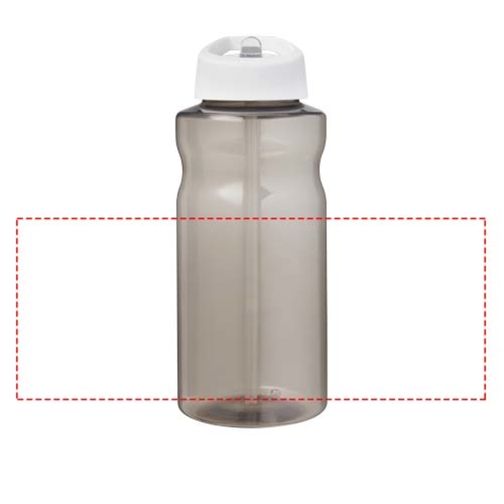 H2O Active® Eco Big Base 1L Sportflasche Mit Ausgussdeckel , kohle / weiss, PCR Kunststoff, 72% PP Kunststoff, 17% SAN Kunststoff, 11% PE Kunststoff, 21,80cm (Höhe), Bild 5