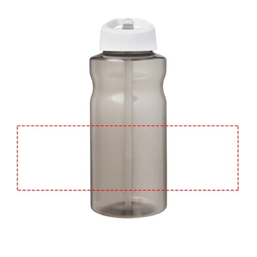 H2O Active® Eco Big Base 1L Sportflasche Mit Ausgussdeckel , kohle / weiß, PCR Kunststoff, 72% PP Kunststoff, 17% SAN Kunststoff, 11% PE Kunststoff, 21,80cm (Höhe), Bild 6