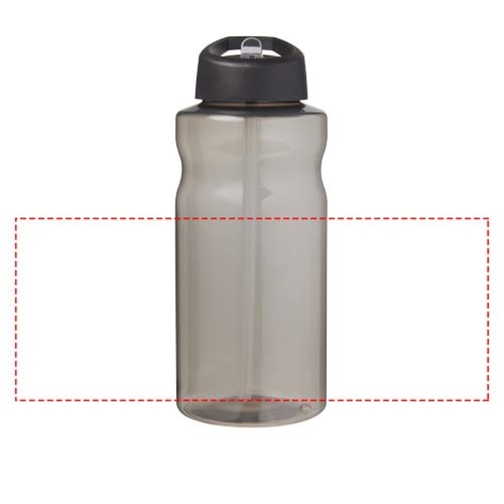 H2O Active® Eco Big Base 1L Sportflasche Mit Ausgussdeckel , kohle / schwarz, PCR Kunststoff, 72% PP Kunststoff, 17% SAN Kunststoff, 11% PE Kunststoff, 21,80cm (Höhe), Bild 5