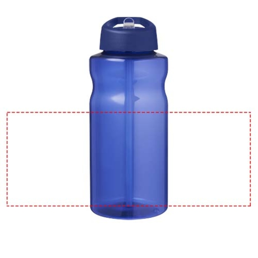 H2O Active® Eco Big Base 1L Sportflasche Mit Ausgussdeckel , blau, PCR Kunststoff, 72% PP Kunststoff, 17% SAN Kunststoff, 11% PE Kunststoff, 21,80cm (Höhe), Bild 5