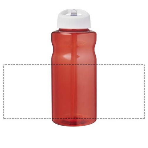 H2O Active® Eco Big Base 1L Sportflasche Mit Ausgussdeckel , rot / weiß, PCR Kunststoff, 72% PP Kunststoff, 17% SAN Kunststoff, 11% PE Kunststoff, 21,80cm (Höhe), Bild 5