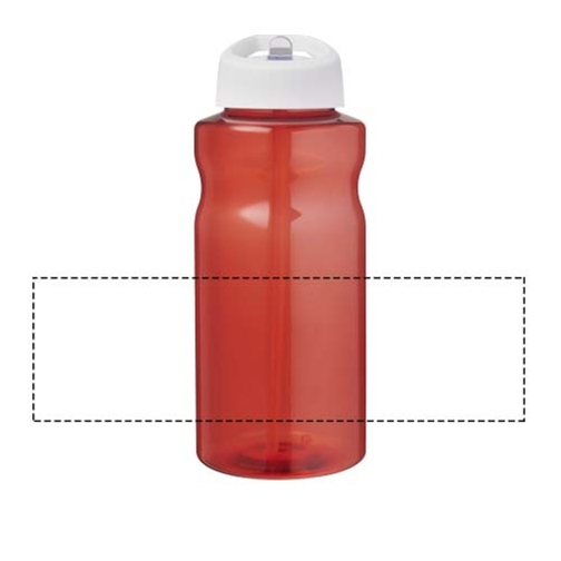 H2O Active® Eco Big Base 1L Sportflasche Mit Ausgussdeckel , rot / weiß, PCR Kunststoff, 72% PP Kunststoff, 17% SAN Kunststoff, 11% PE Kunststoff, 21,80cm (Höhe), Bild 6