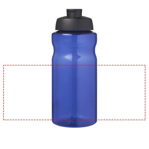 H2O Active® Eco Big Base 1L Sportflasche Mit Klappdeckel , blau / schwarz, PCR Kunststoff, PP Kunststoff, 22,10cm (Höhe), Bild 5