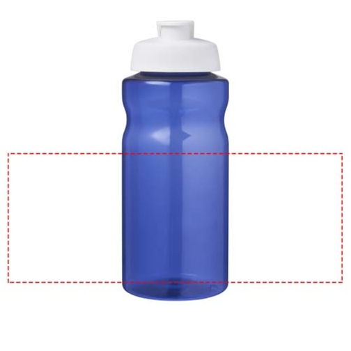 H2O Active® Eco Big Base 1L Sportflasche Mit Klappdeckel , blau / weiß, PCR Kunststoff, PP Kunststoff, 22,10cm (Höhe), Bild 5