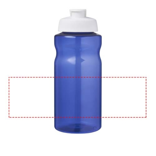H2O Active® Eco Big Base 1L Sportflasche Mit Klappdeckel , blau / weiß, PCR Kunststoff, PP Kunststoff, 22,10cm (Höhe), Bild 6