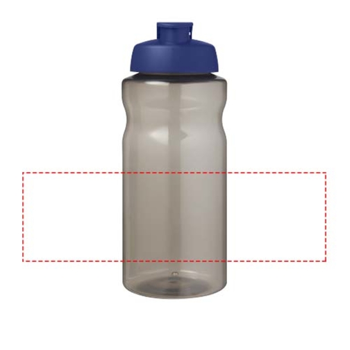 H2O Active® Eco Big Base 1L Sportflasche Mit Klappdeckel , kohle / blau, PCR Kunststoff, PP Kunststoff, 22,10cm (Höhe), Bild 6