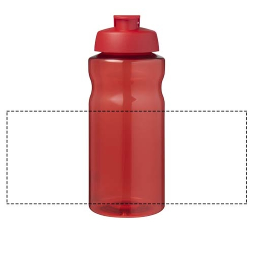 H2O Active® Eco Big Base 1L Sportflasche Mit Klappdeckel , rot, PCR Kunststoff, PP Kunststoff, 22,10cm (Höhe), Bild 5