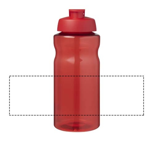 H2O Active® Eco Big Base 1L Sportflasche Mit Klappdeckel , rot, PCR Kunststoff, PP Kunststoff, 22,10cm (Höhe), Bild 6