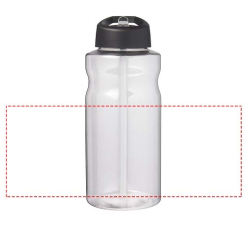 H2O Active® Big Base 1L Sportflasche Mit Ausgussdeckel , schwarz, PET Kunststoff, 72% PP Kunststoff, 17% SAN Kunststoff, 11% PE Kunststoff, 21,80cm (Höhe), Bild 5