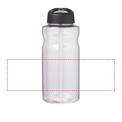 H2O Active® Big Base 1L Sportflasche Mit Ausgussdeckel , schwarz, PET Kunststoff, 72% PP Kunststoff, 17% SAN Kunststoff, 11% PE Kunststoff, 21,80cm (Höhe), Bild 4