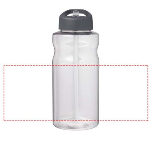 H2O Active® Big Base 1L Sportflasche Mit Ausgussdeckel , grau, PET Kunststoff, 72% PP Kunststoff, 17% SAN Kunststoff, 11% PE Kunststoff, 21,80cm (Höhe), Bild 4