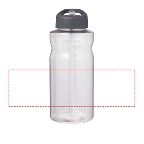 H2O Active® Big Base 1L Sportflasche Mit Ausgussdeckel , grau, PET Kunststoff, 72% PP Kunststoff, 17% SAN Kunststoff, 11% PE Kunststoff, 21,80cm (Höhe), Bild 5