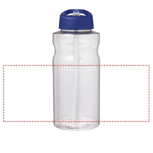 H2O Active® Big Base 1L Sportflasche Mit Ausgussdeckel , blau, PET Kunststoff, 72% PP Kunststoff, 17% SAN Kunststoff, 11% PE Kunststoff, 21,80cm (Höhe), Bild 4