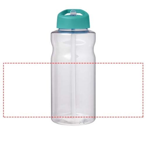 H2O Active® Big Base 1L Sportflasche Mit Ausgussdeckel , aquablau, PET Kunststoff, 72% PP Kunststoff, 17% SAN Kunststoff, 11% PE Kunststoff, 21,80cm (Höhe), Bild 4
