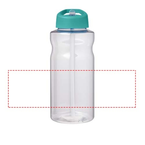 H2O Active® Big Base 1L Sportflasche Mit Ausgussdeckel , aquablau, PET Kunststoff, 72% PP Kunststoff, 17% SAN Kunststoff, 11% PE Kunststoff, 21,80cm (Höhe), Bild 5