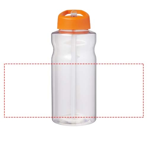 H2O Active® Big Base 1L Sportflasche Mit Ausgussdeckel , orange, PET Kunststoff, 72% PP Kunststoff, 17% SAN Kunststoff, 11% PE Kunststoff, 21,80cm (Höhe), Bild 4