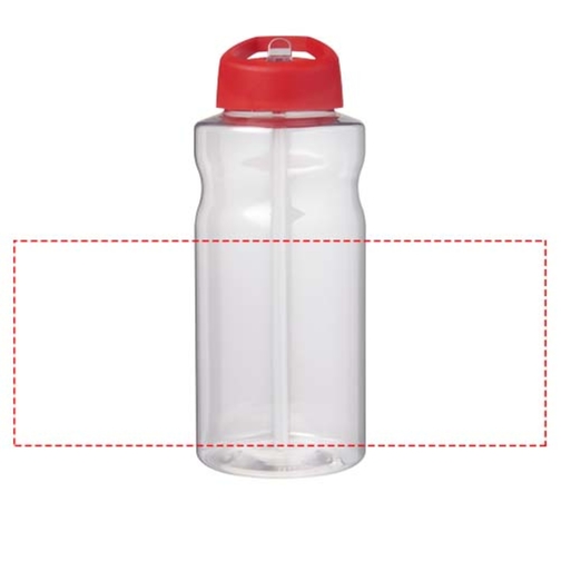 H2O Active® Big Base 1L Sportflasche Mit Ausgussdeckel , rot, PET Kunststoff, 72% PP Kunststoff, 17% SAN Kunststoff, 11% PE Kunststoff, 21,80cm (Höhe), Bild 4