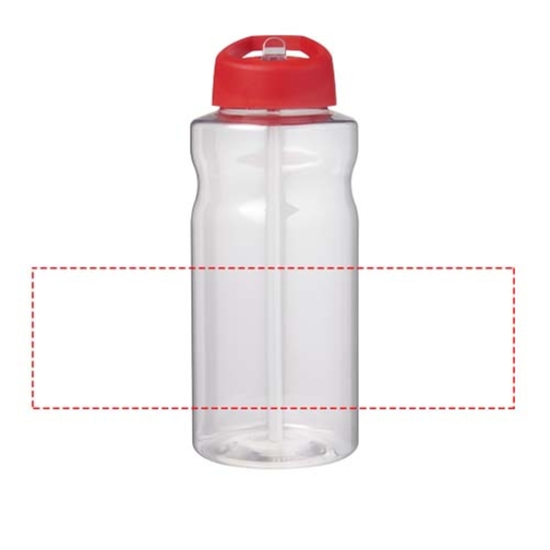 H2O Active® Big Base 1L Sportflasche Mit Ausgussdeckel , rot, PET Kunststoff, 72% PP Kunststoff, 17% SAN Kunststoff, 11% PE Kunststoff, 21,80cm (Höhe), Bild 5