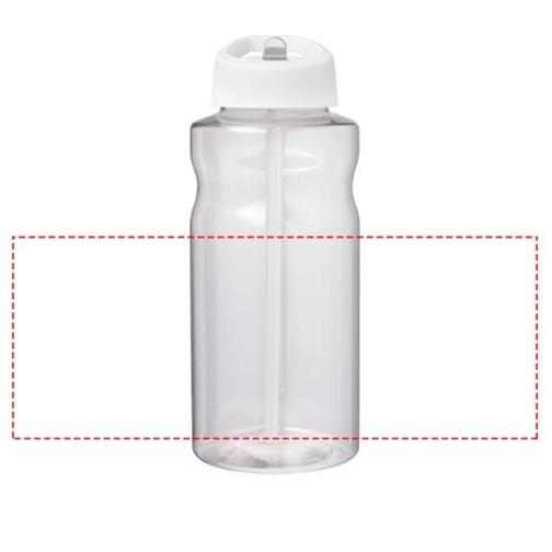H2O Active® Big Base 1L Sportflasche Mit Ausgussdeckel , weiß, PET Kunststoff, 72% PP Kunststoff, 17% SAN Kunststoff, 11% PE Kunststoff, 21,80cm (Höhe), Bild 4