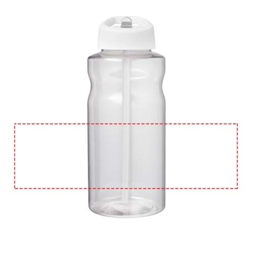 H2O Active® Big Base 1L Sportflasche Mit Ausgussdeckel , weiß, PET Kunststoff, 72% PP Kunststoff, 17% SAN Kunststoff, 11% PE Kunststoff, 21,80cm (Höhe), Bild 5
