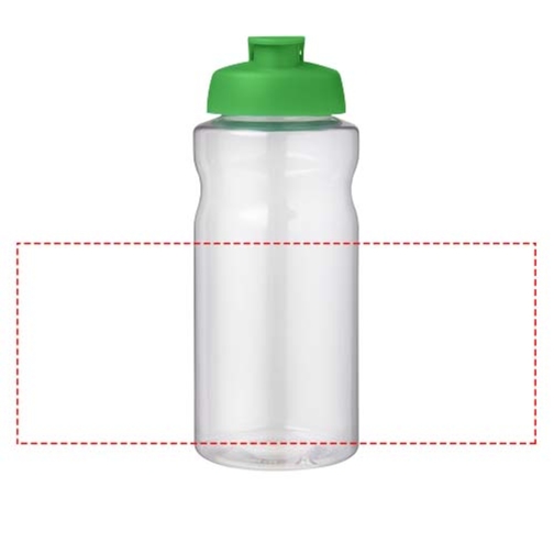 H2O Active® Big Base 1L Sportflasche Mit Klappdeckel , grün, PET Kunststoff, PP Kunststoff, 22,10cm (Höhe), Bild 5