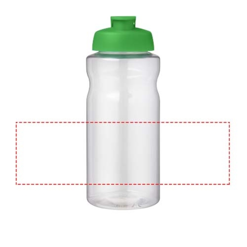 H2O Active® Big Base 1L Sportflasche Mit Klappdeckel , grün, PET Kunststoff, PP Kunststoff, 22,10cm (Höhe), Bild 4