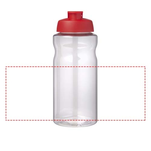 H2O Active® Big Base 1L Sportflasche Mit Klappdeckel , rot, PET Kunststoff, PP Kunststoff, 22,10cm (Höhe), Bild 5