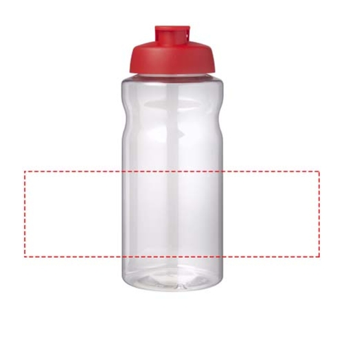 H2O Active® Big Base 1L Sportflasche Mit Klappdeckel , rot, PET Kunststoff, PP Kunststoff, 22,10cm (Höhe), Bild 4