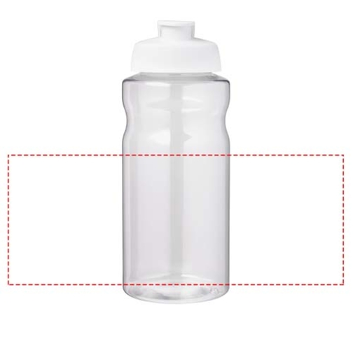 H2O Active® Big Base 1L Sportflasche Mit Klappdeckel , weiss, PET Kunststoff, PP Kunststoff, 22,10cm (Höhe), Bild 4