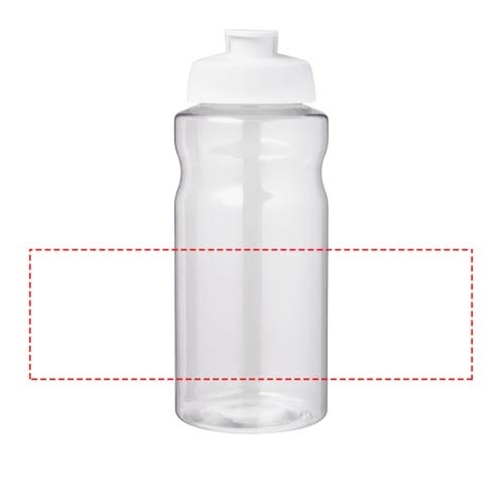 H2O Active® Big Base 1L Sportflasche Mit Klappdeckel , weiß, PET Kunststoff, PP Kunststoff, 22,10cm (Höhe), Bild 5