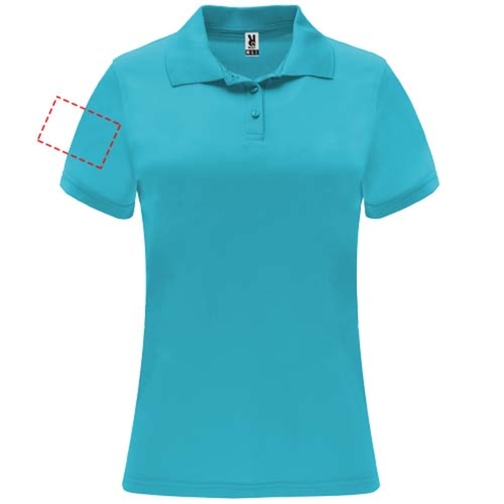 Monzha Sport Poloshirt Für Damen , türkis, Piqué Strick 100% Polyester, 150 g/m2, 2XL, , Bild 7