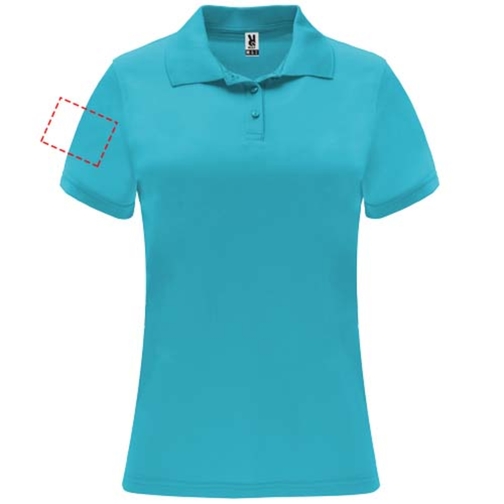 Monzha Sport Poloshirt Für Damen , türkis, Piqué Strick 100% Polyester, 150 g/m2, 2XL, , Bild 14