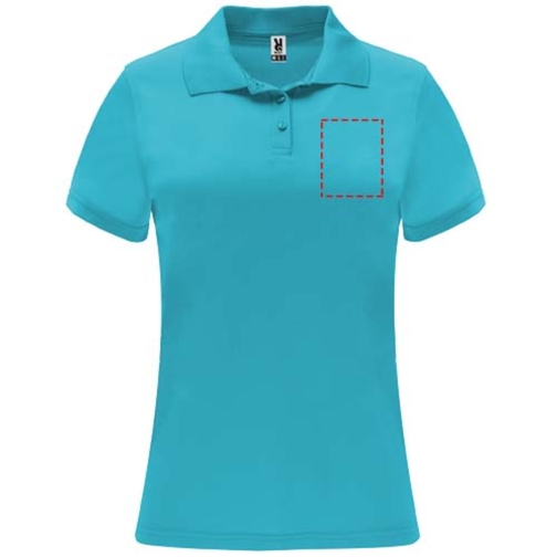 Monzha Sport Poloshirt Für Damen , türkis, Piqué Strick 100% Polyester, 150 g/m2, 2XL, , Bild 16