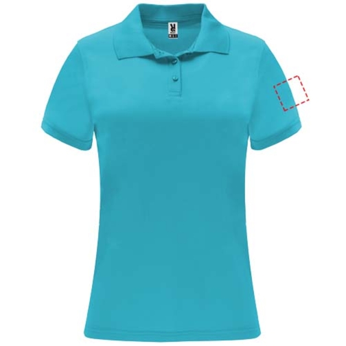 Monzha Sport Poloshirt Für Damen , türkis, Piqué Strick 100% Polyester, 150 g/m2, 2XL, , Bild 9