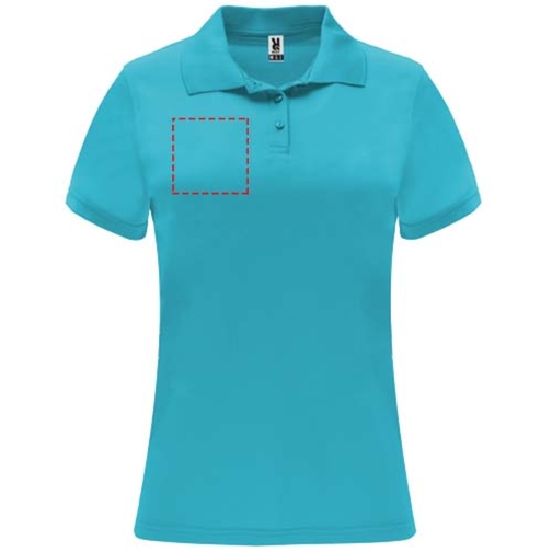 Monzha Sport Poloshirt Für Damen , türkis, Piqué Strick 100% Polyester, 150 g/m2, 2XL, , Bild 8