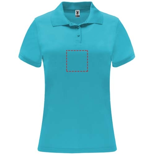 Monzha Sport Poloshirt Für Damen , türkis, Piqué Strick 100% Polyester, 150 g/m2, 2XL, , Bild 12