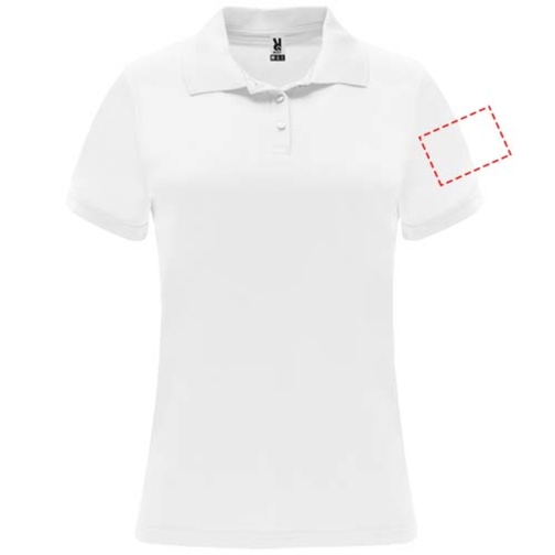 Monzha Sport Poloshirt Für Damen , weiß, Piqué Strick 100% Polyester, 150 g/m2, 2XL, , Bild 6